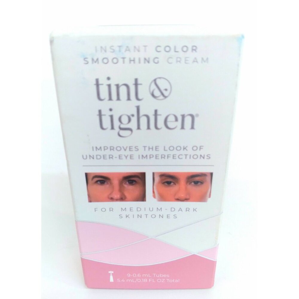 Tint & Tighten Instant Color Smoothing Cream Medium-Dark 9-0.6ml Tubes NIB